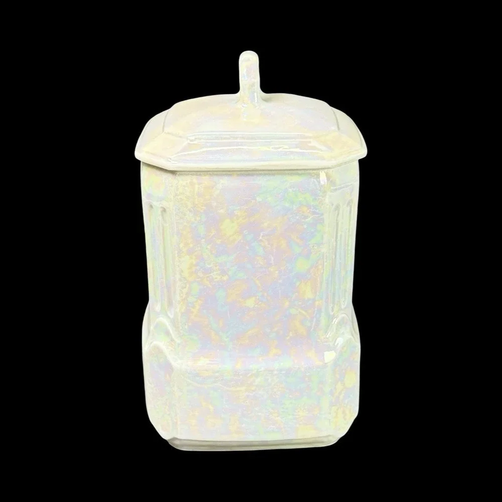 MEPOCO Wares Oatmeal Canister Iridescent Lustreware Made In Germany Vintage‎
